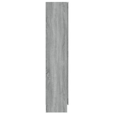 vidaXL vitrineskab 82,5x30,5x150 cm konstrueret træ grå sonoma-eg