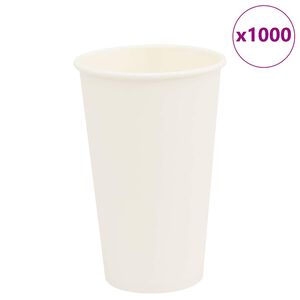 vidaXL kaffekopper af papir 1000 stk. 16oz 400ml hvid