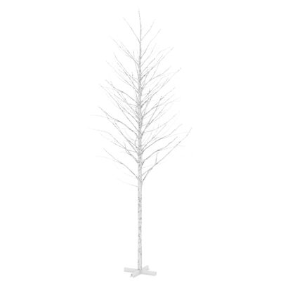 vidaXL LED-birketræ 400 cm 672 LED'er varmt hvidt lys hvid