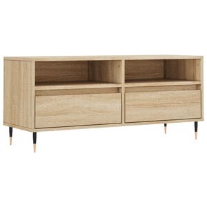 vidaXL tv-bord 100x34,5x44,5 cm konstrueret tr&aelig; sonoma-eg