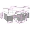vidaXL Havesofa S&aelig;t med pude 8 pcs Beige polyrattan