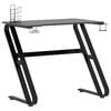 vidaXL gamerbord 90x60x75 cm ZZ-formede ben sort