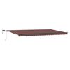 vidaXL markise med LED-lys 600x300 cm automatisk betjening brun