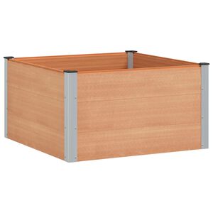 vidaXL H&oslash;jbed Brun 100 x 100 x 54 cm WPC og Aluminium