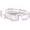 vidaXL sengeramme uden madras 135x190 cm massivt fyrretr&aelig; brun