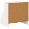 vidaXL sengebord 45x34x44,5 cm konstrueret tr&aelig; hvid h&oslash;jglans
