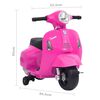 vidaXL eldrevet motorcykel til børn Vespa GTS300 pink