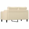 vidaXL 2-personers sofa 140 cm stof cremefarvet