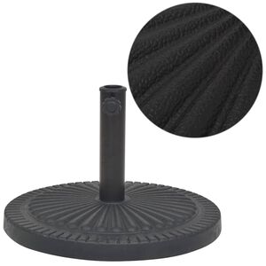 vidaXL parasolfod resin rund sort 14 kg