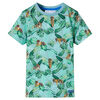 vidaXL T-shirt til b&oslash;rn str. 128 lys gr&oslash;nmeleret