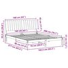 vidaXL Sengestel med hovedg&aelig;rde Brun 160 x 200 cm Massiv fyrretr&aelig;