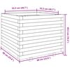 vidaXL plantekasse 60x60x49,5 cm massivt fyrretr&aelig; hvid