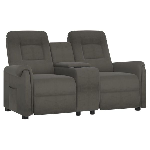 vidaXL 2-personers massagestol med kopholder m&oslash;rkegr&aring;