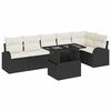vidaXL Havesofa S&aelig;t 7 stk. Sort og Cream polyrattan