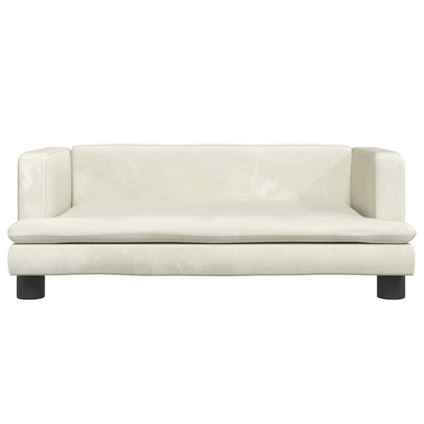 vidaXL sofa til b&oslash;rn 80x45x30 cm velour cremefarvet