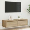 vidaXL tv-bord med LED-lys 100X35,5x25 cm sonoma-eg