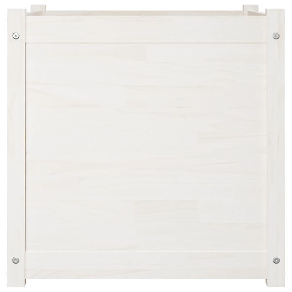 vidaXL plantekasser 2 stk. 60x60x60 cm massivt fyrretræ hvid