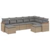 vidaXL sofas&aelig;t til haven 9 dele med hynder polyrattan beige