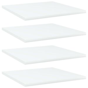 vidaXL boghylder 4 stk. 40x40x1,5 cm konstrueret tr&aelig; hvid