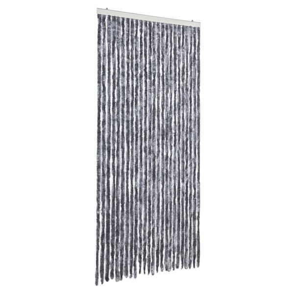 vidaXL flueforhæng 100x200 cm chenille sølvfarvet