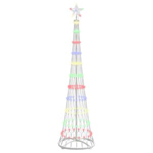 vidaXL LED juletr&aelig; Flerfarvet 51 x 51 x 190 cm Metal