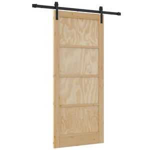 vidaXL Skyded&oslash;r Naturfarvet 86 x 198,5 cm Massivt fyrretr&aelig;