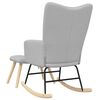 vidaXL gyngestol med fodskammel stof skygrå