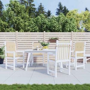 vidaXL stolehynde m. lav ryg 4 stk. 100x50x3 cm oxfordstof beige
