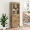 vidaXL Highboard med skuffe 2 pcs Artisan Egetr&aelig; Konstrueret tr&aelig;