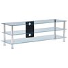 vidaXL tv-bord 120 x 40 x 40 cm h&aelig;rdet glas transparent
