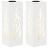 vidaXL Solar LED sti lys 2 stk. Varm hvid 18 x 18 x 50 cm