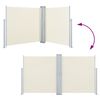 vidaXL sammenrullelig sidemarkise 140 x 1000 cm cremefarvet