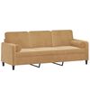 vidaXL 3-personers sofa med pyntepuder 180 cm velour brun