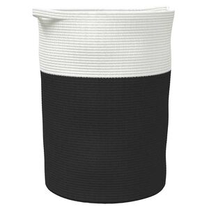 vidaXL opbevaringskurv &Oslash;49x65 cm bomuld sort og hvid