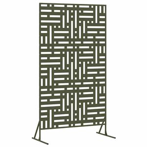 vidaXL Privatlivssk&aelig;rm 100 x 50 x 180 cm St&aring;l Olivengr&oslash;n
