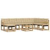 vidaXL Udend&oslash;rs sofagruppe med pude 9 pcs Hvid og Beige