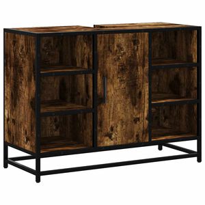 vidaXL underskab til h&aring;ndvask 80x33x60 cm konstrueret tr&aelig; r&oslash;get eg