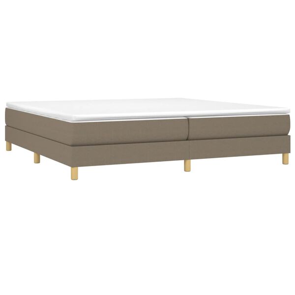 vidaXL Boxspring sengeramme 200x200 cm stof gr&aring;brun