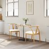 vidaXL Spisestuestol 2 pcs Naturlig og lys Massiv Gummitr&aelig;