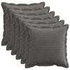 vidaXL Pudebetr&aelig;k 6 stk. HOUTEN M&oslash;rkegr&aring; 30 x 30 cm cordfl&oslash;jl