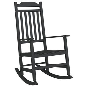 vidaXL Gyngestol Sort 84 x 65 x 114 cm Harpiks