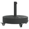 vidaXL parasolfod med hjul til &Oslash;38/48 mm st&aelig;nger 27 kg rund