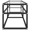 vidaXL tv-bord 140x40x40,5 cm hærdet glas transparent