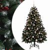 vidaXL Kunstigt juletr&aelig;, gr&oslash;nt, med julekugle 150 cm 150 LED'er