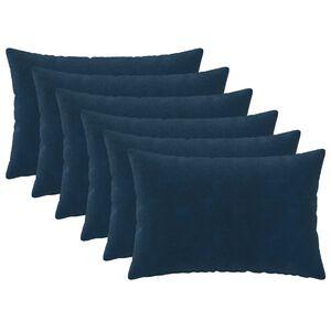 vidaXL Pudebetr&aelig;k 6 pcs HEERLEN Bl&aring; 30 x 50 cm Mikrofiber Fleece