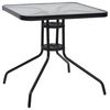 vidaXL havebord 70x70x70 cm st&aring;l sort