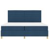 vidaXL Box spring seng med madras med hovedg&aelig;rde Bl&aring; 200 x 200 cm Stof