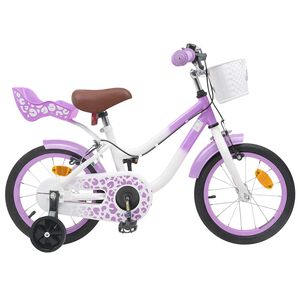 vidaXL B&oslash;rnecykel 12 tommer til 2-4 &aring;r gamle Lilla