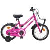 vidaXL B&oslash;rnecykel 14 tommer anbefalet til 3-5 &aring;r gammel Pink og Sort