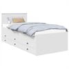 vidaXL Daybed med skuffe Hvid og sort 75 x 190 cm Konstrueret tr&aelig;